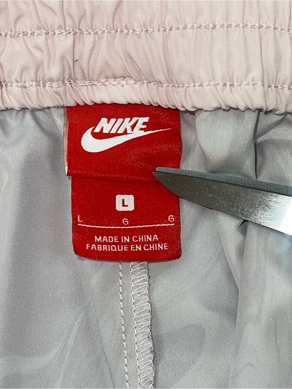 Nike Womens Marbled Pink Gray White Athletic Training Shorts Pull-On Size L 183